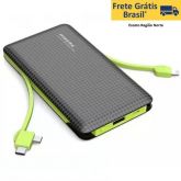 Carregador portátil banco de potência 10000mah com 3 saías v8 iphone e tipo-c KD-956